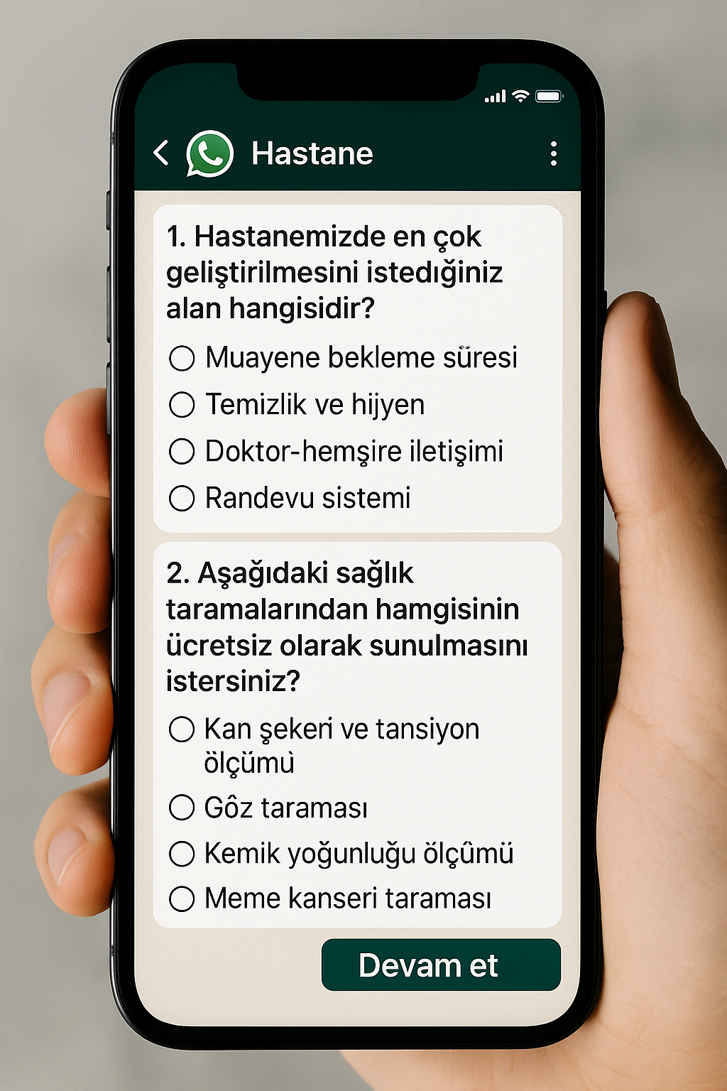 Çok Sorulu Anket Örneği